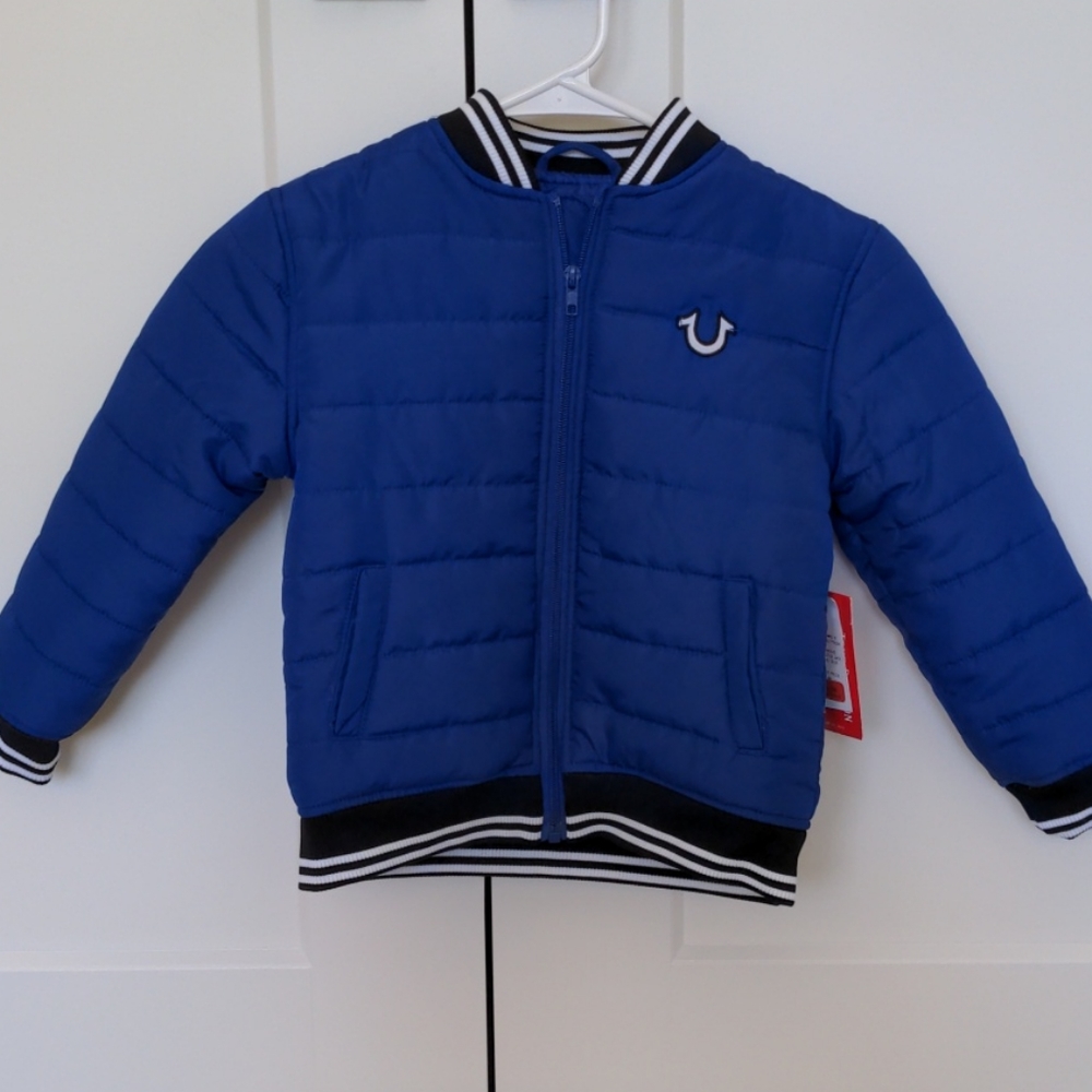 Boys blue true religion puffer jacket